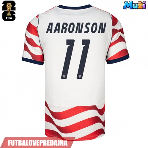 Lacne Muži Futbalové dres Spojené štáty Brenden Aaronson #11 MS 2026 Krátky Rukáv - Domáci